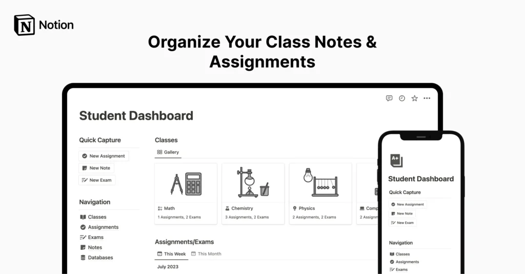 Free Notion Templates for Student OS