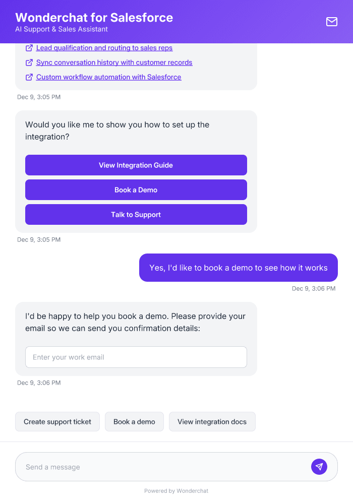 Salesforce AI Chatbot Template for Custom Workflows
