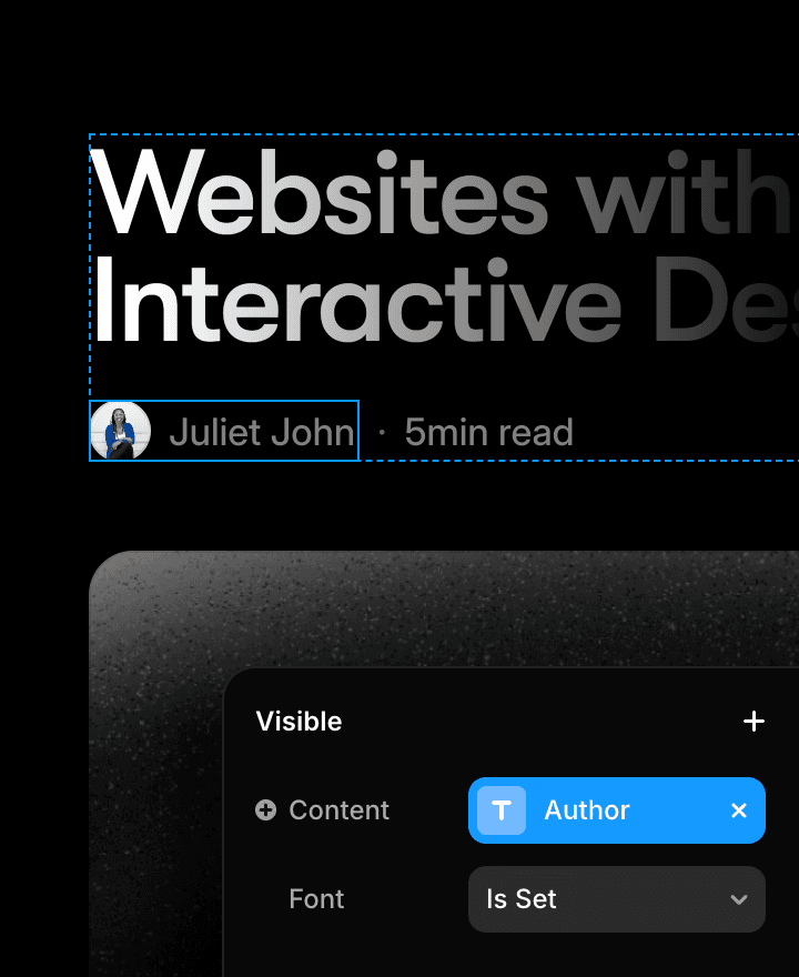 Conditional VIsibility in CMS in Framer