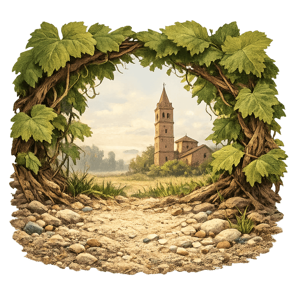 Detailed graphic of the Sorbara wine region.