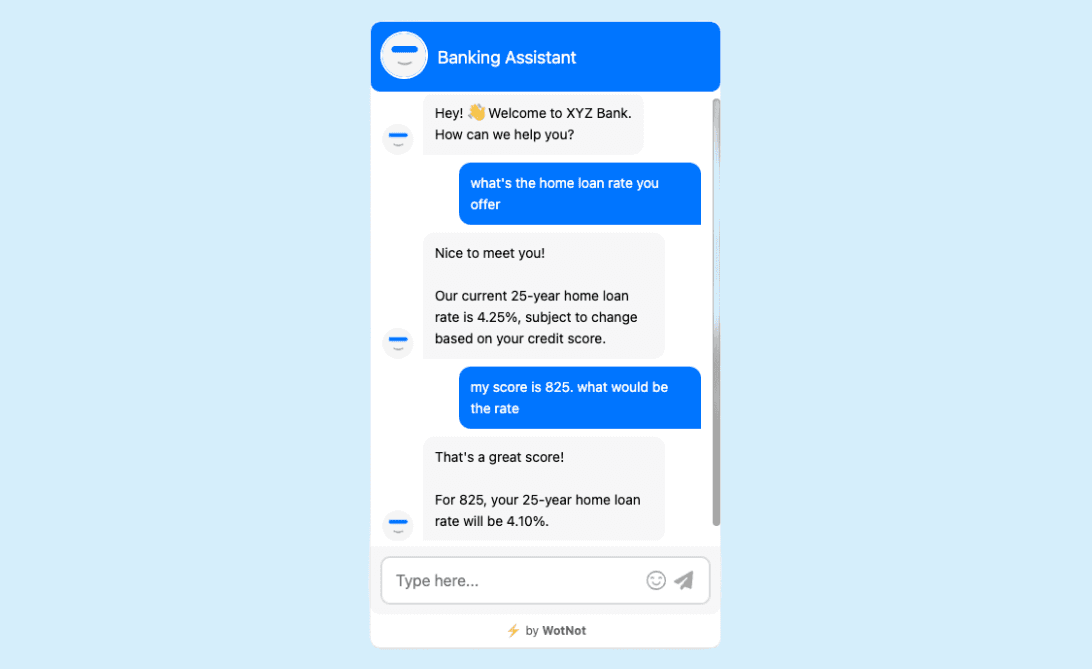 Image showcasing how banking chatbot improves CX