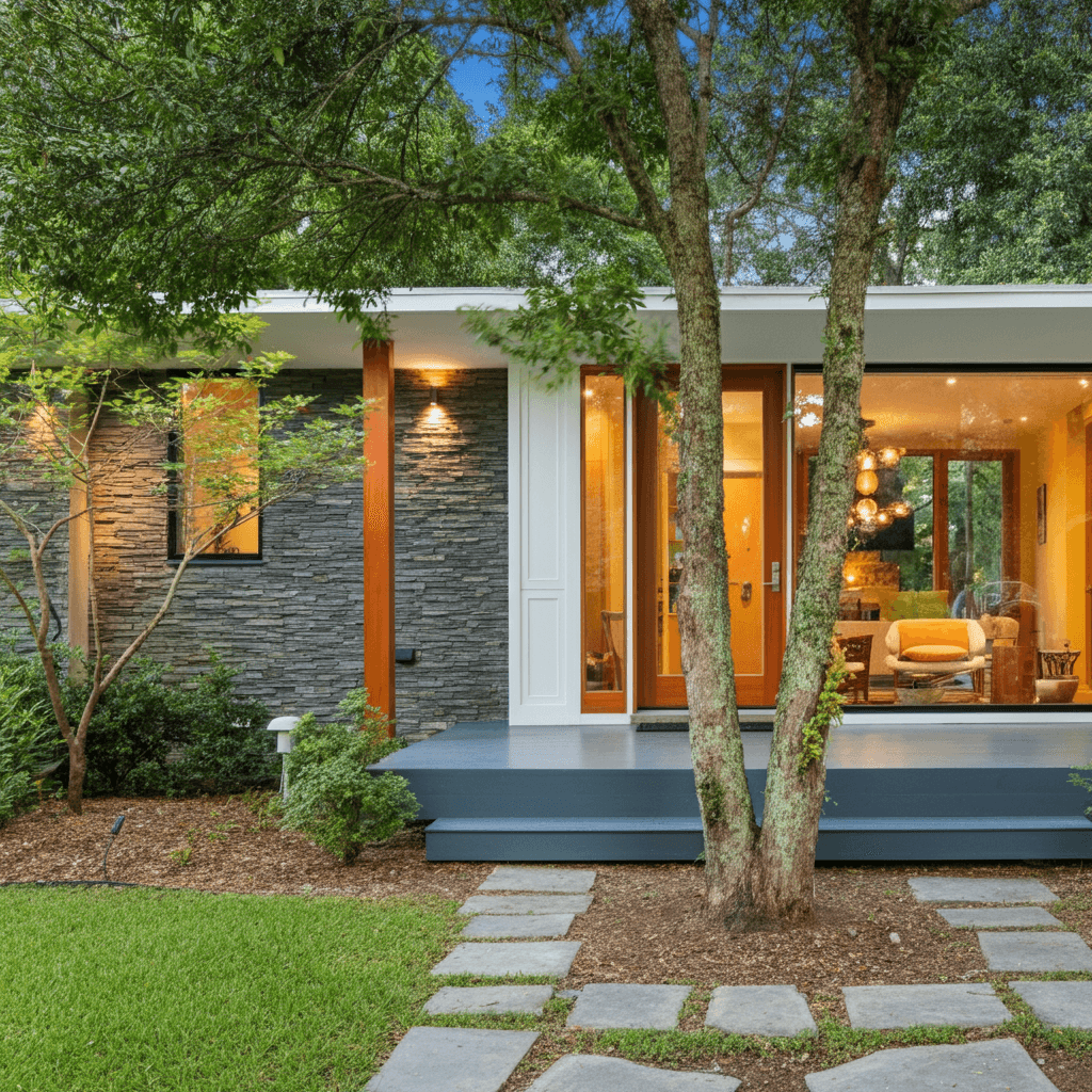 big modern home exterior