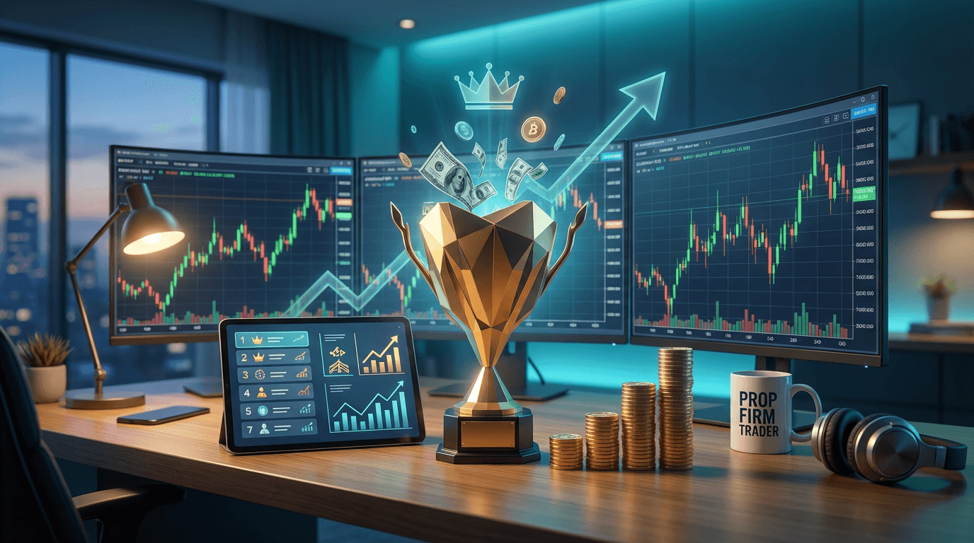 A trading contest with a trophy