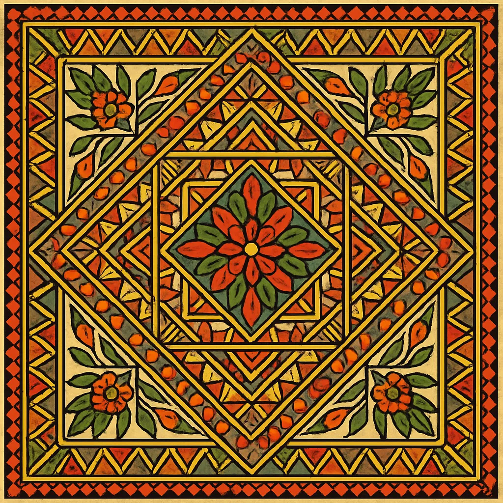 A pretty square mandala pattern