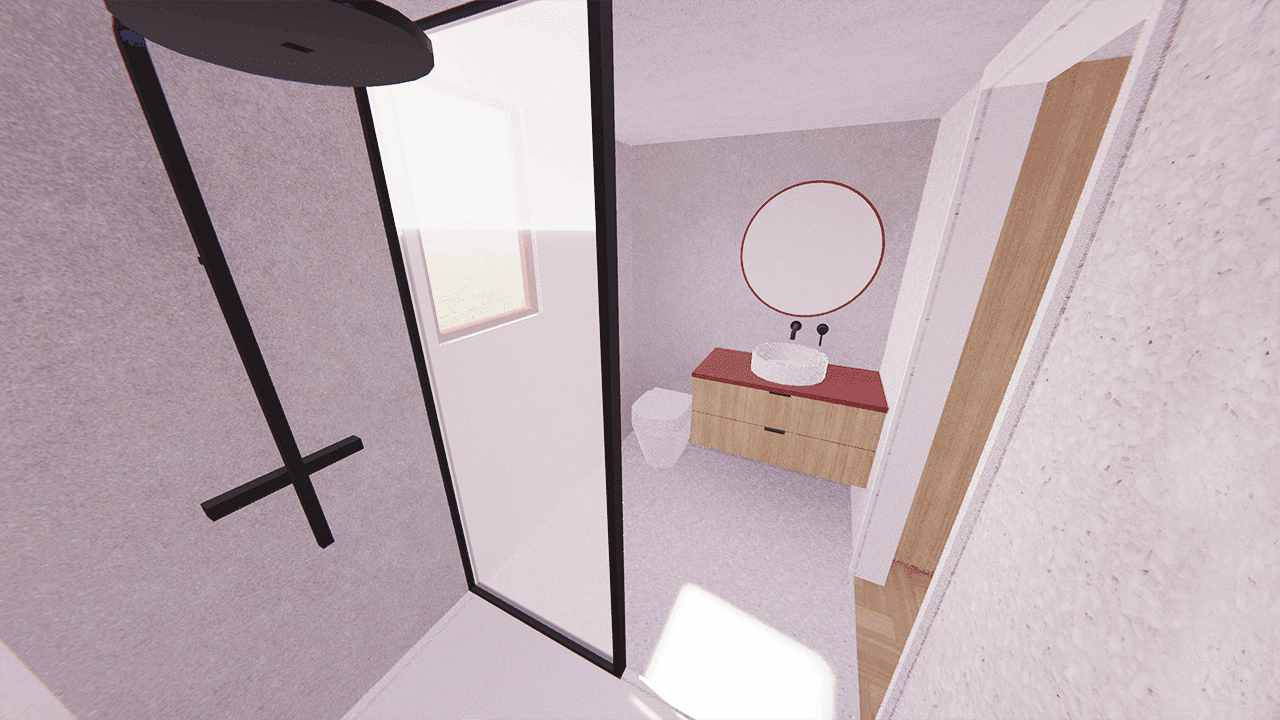 8x30 tiny house bathroom