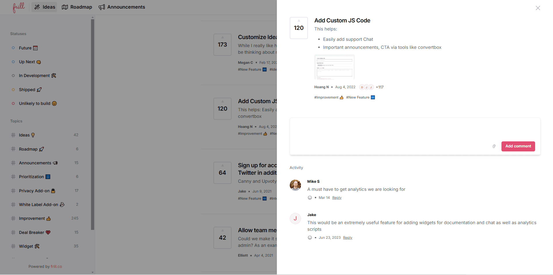 Immediate Feedback Requests