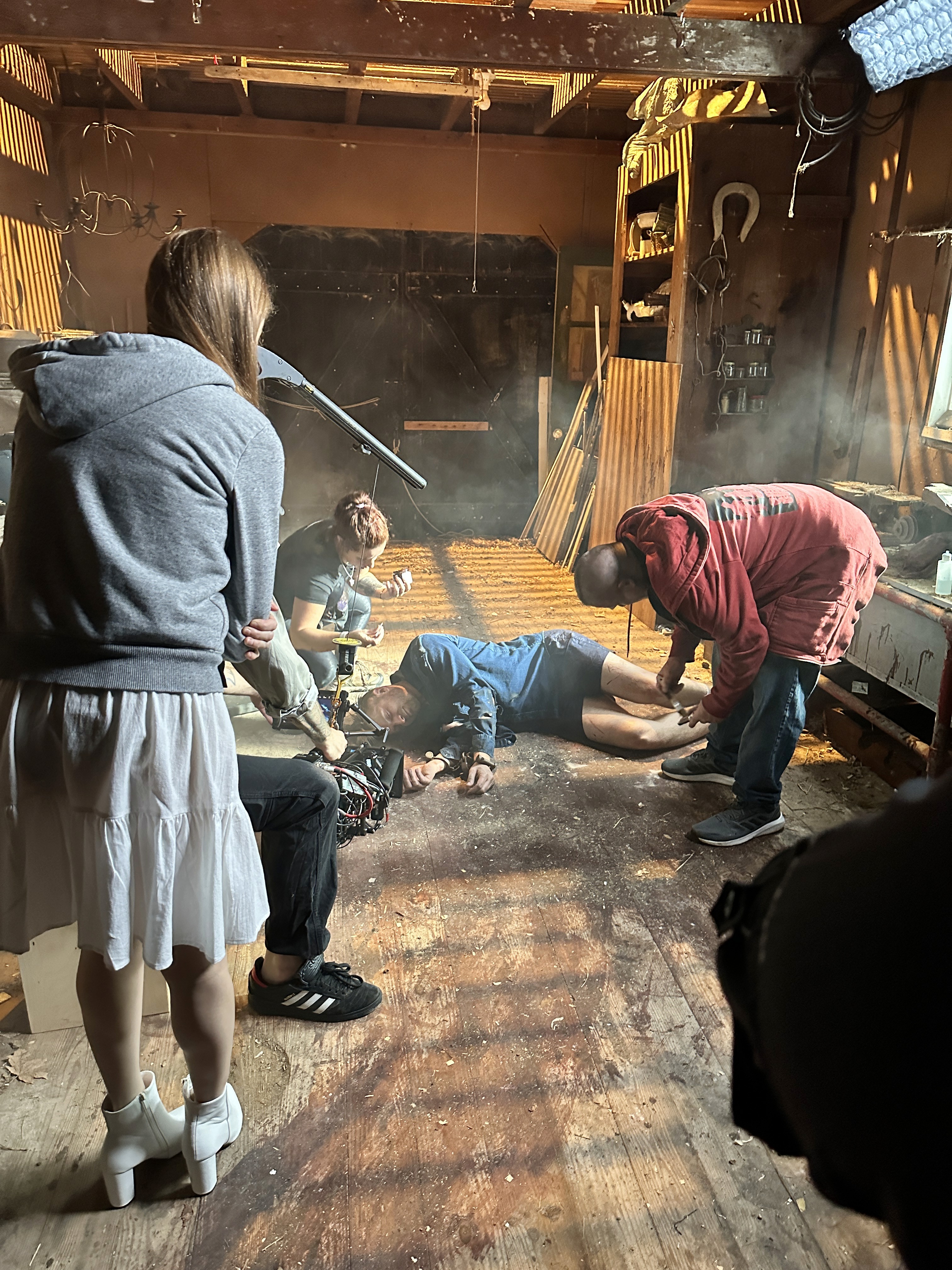 Blood Shine behind the scenes set photograph 3