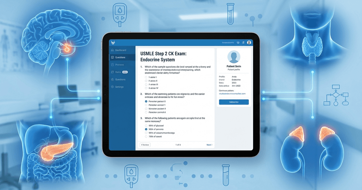 Cover: How to Study Endocrinology for USMLE Step 2 CK: High-Yield Topics, Clinical Vignette Strategy and Exam Checklist (2026)