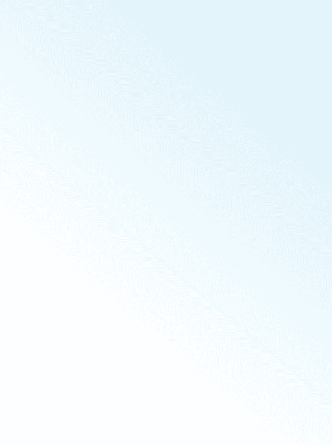 Subtle light blue to white diagonal gradient.