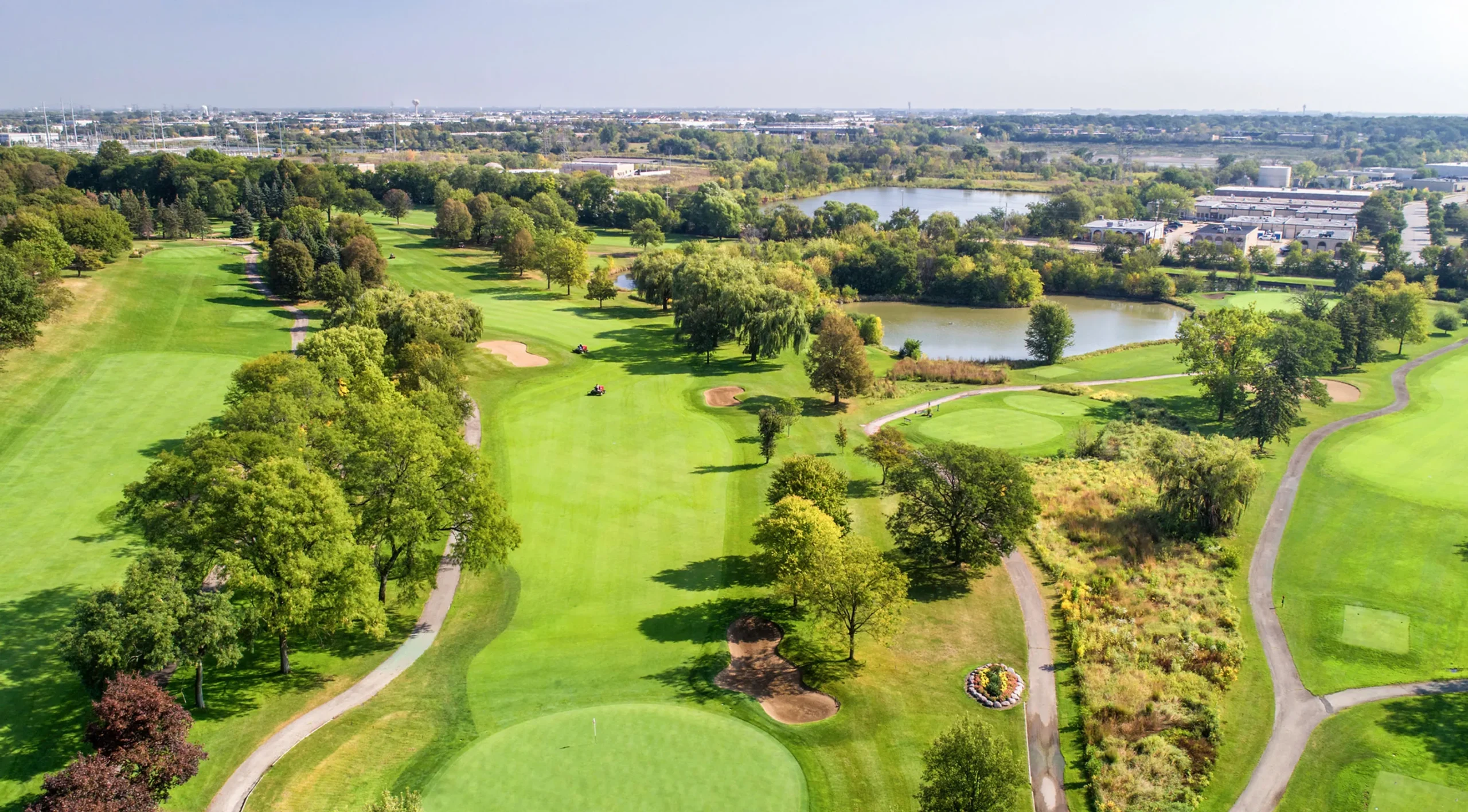 Aerial view of Itasca Country Club golf course