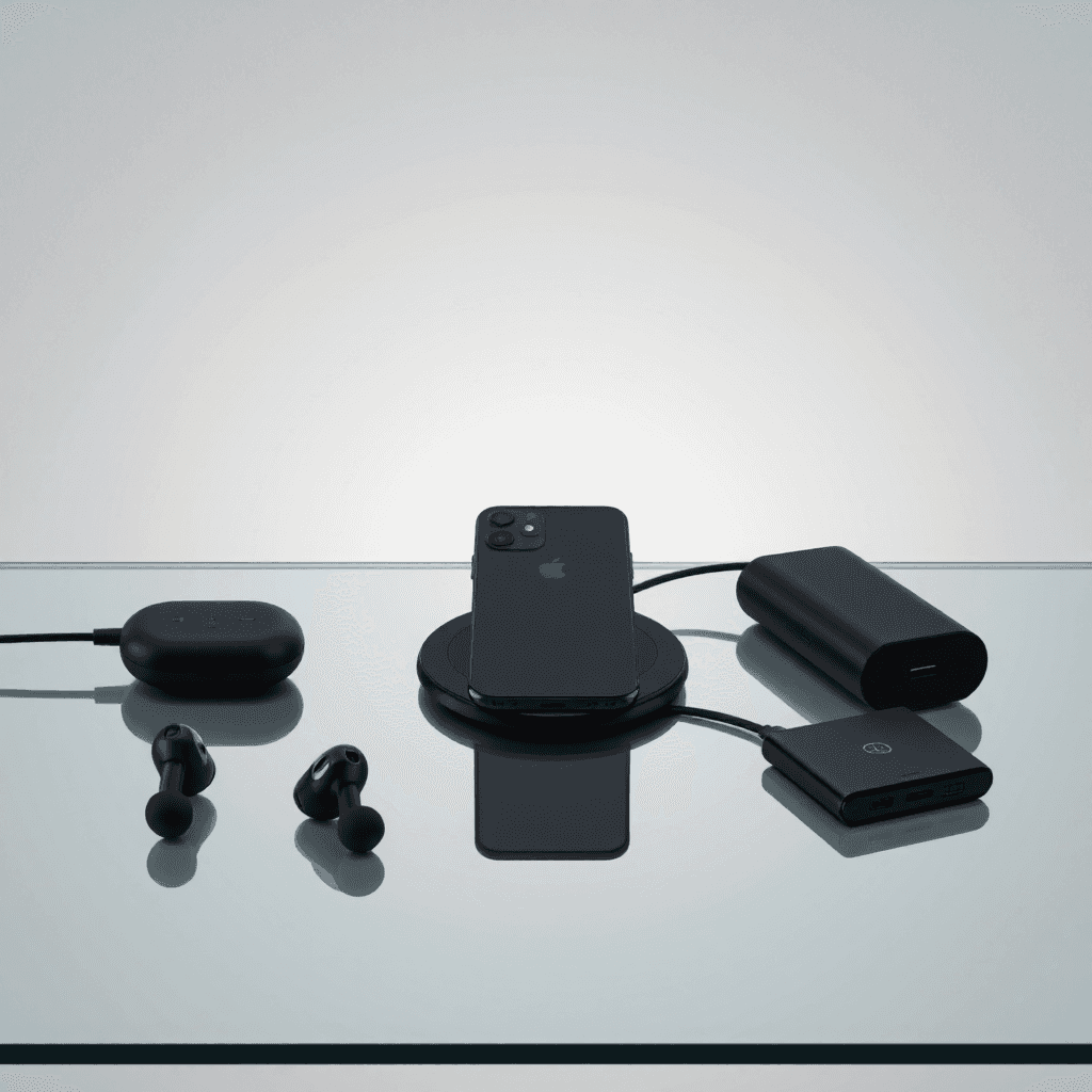 product photography of electronics accessories