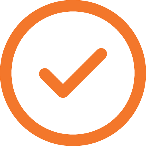 orange Check mark icon