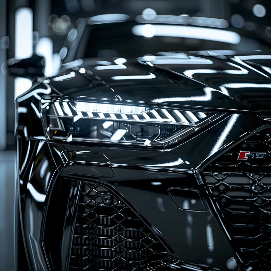 Polierter Autolack Detail