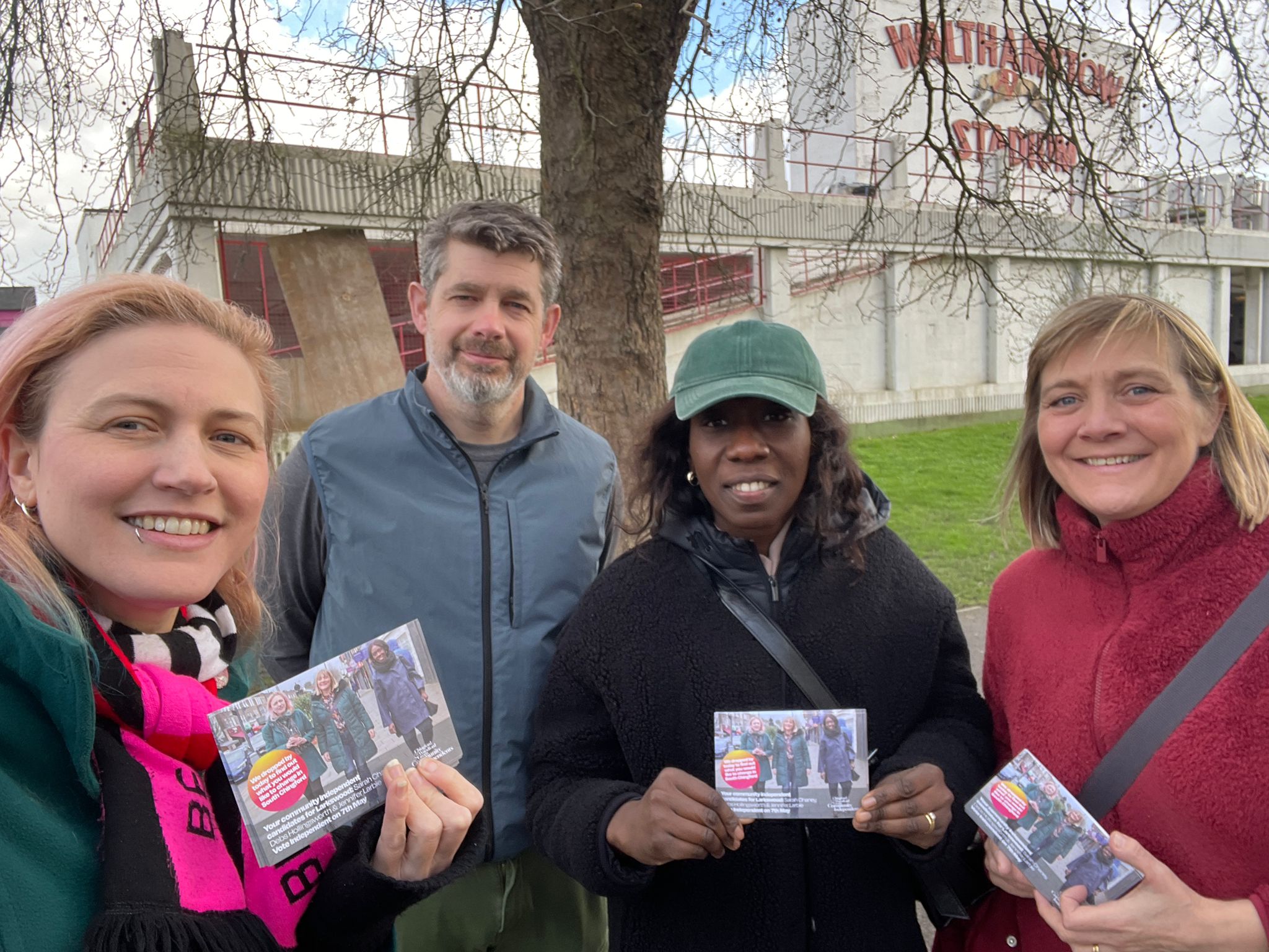 Volunteers canvassing