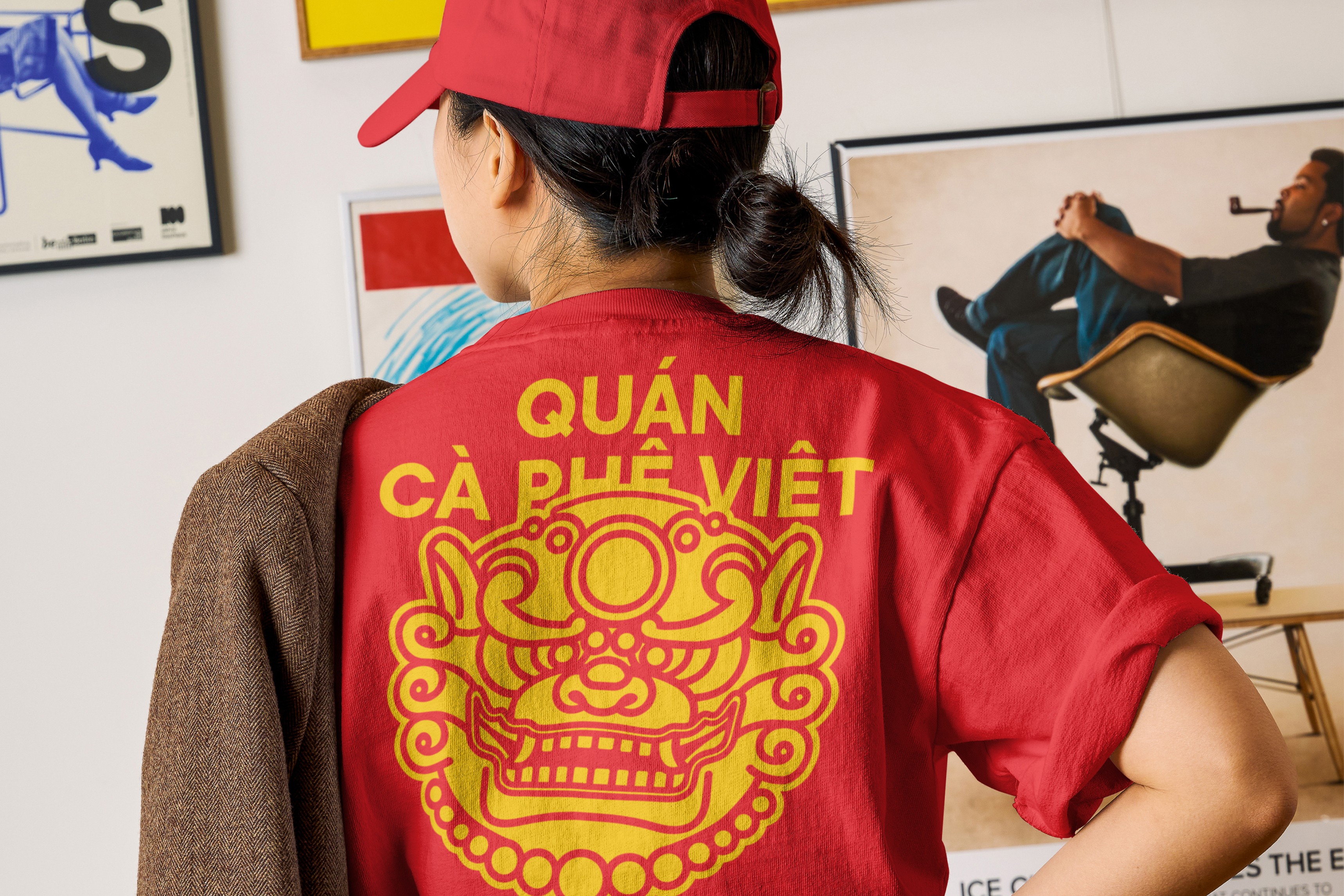 Streetside billboard with flyposters of the Batch.Works brand and illustrations