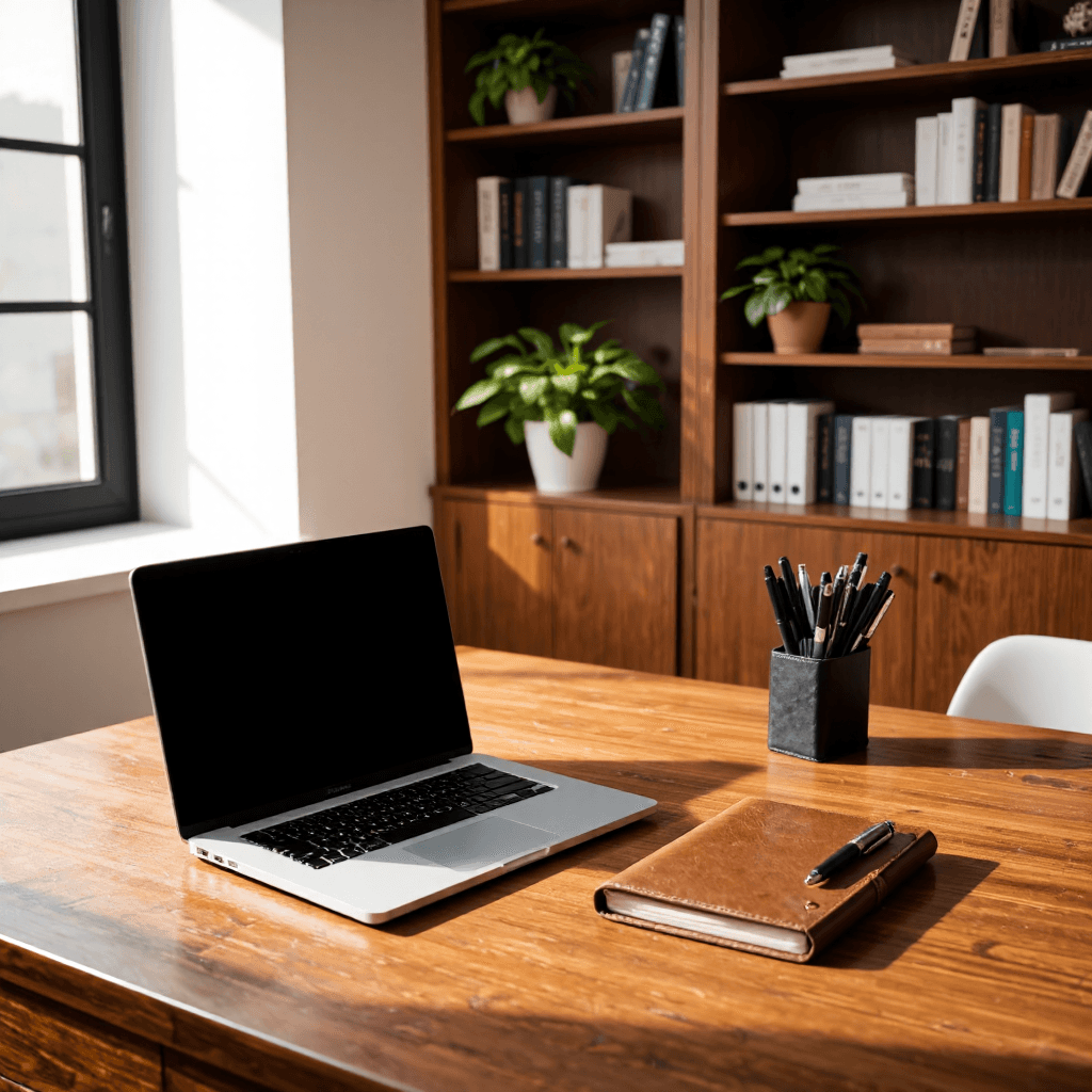 product photography of Executive Desk Setup
