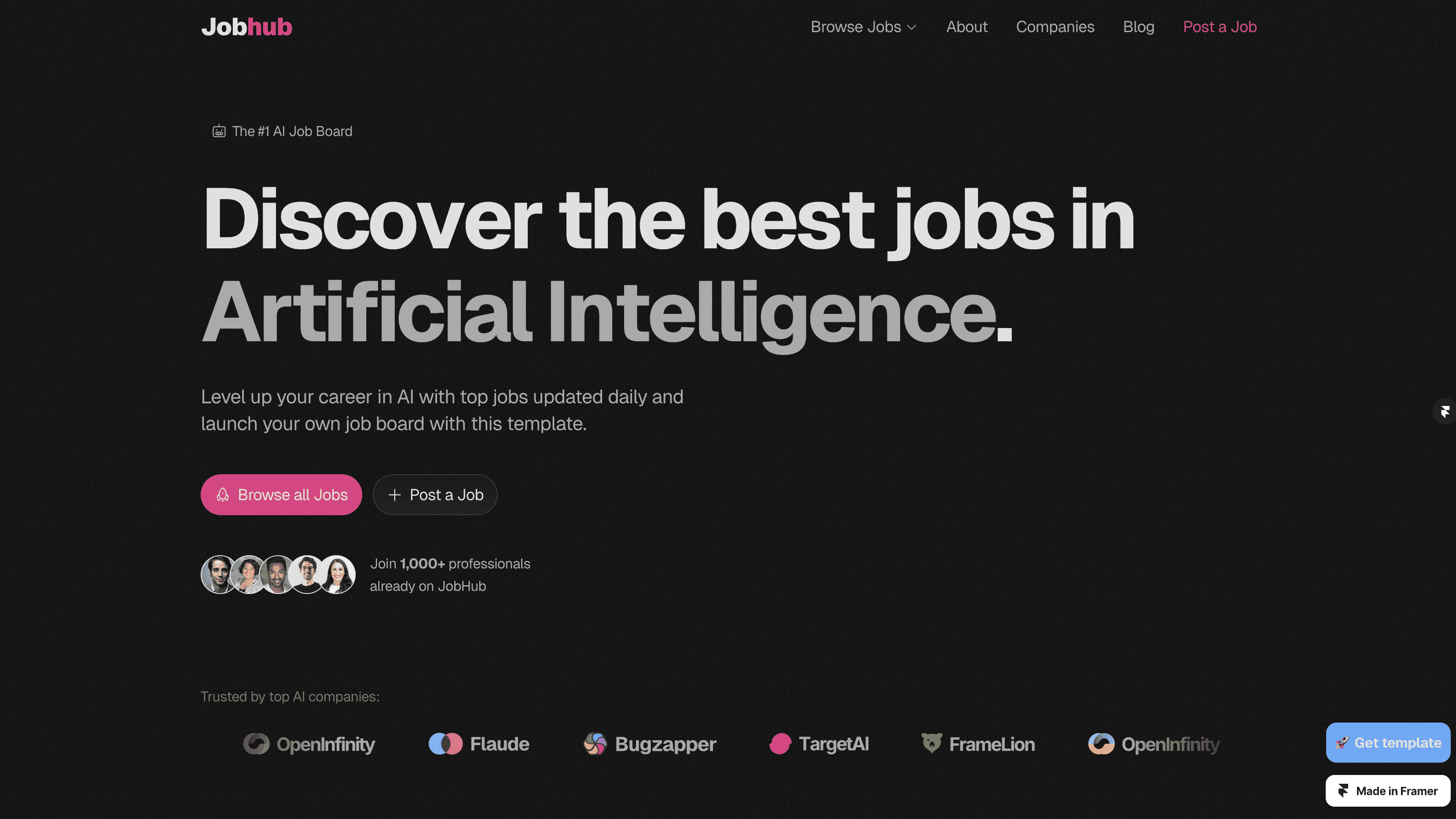 Framer Job Board Template