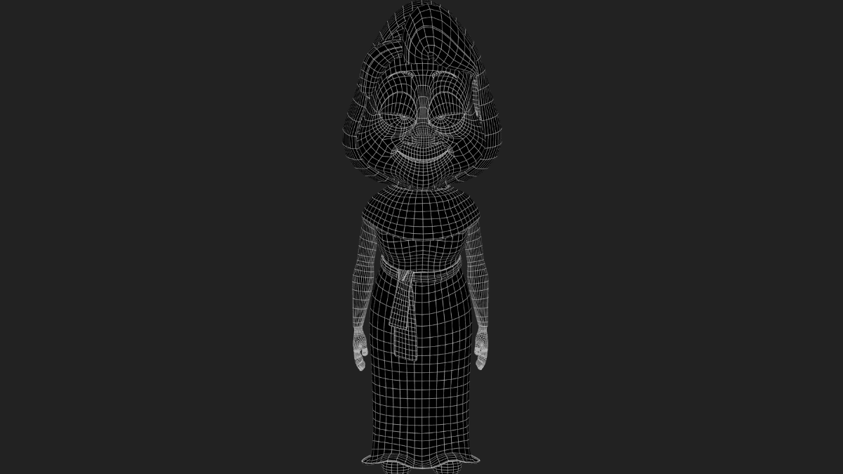3D Wireframe, Character Meshflow