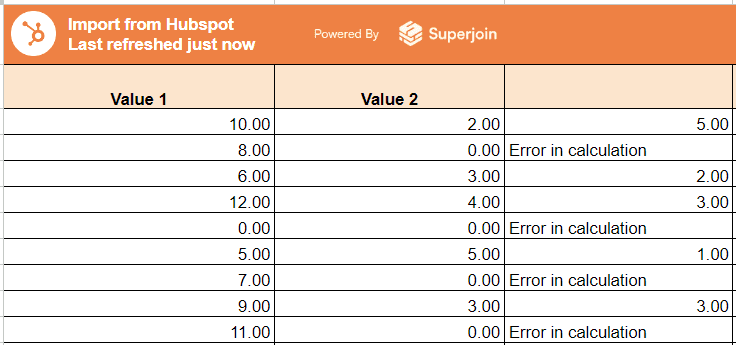 Now, any division that results in an error (like dividing by zero) will return "Error in calculation".