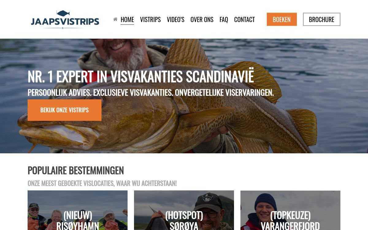 Homepage van jaapsvistrips.nl