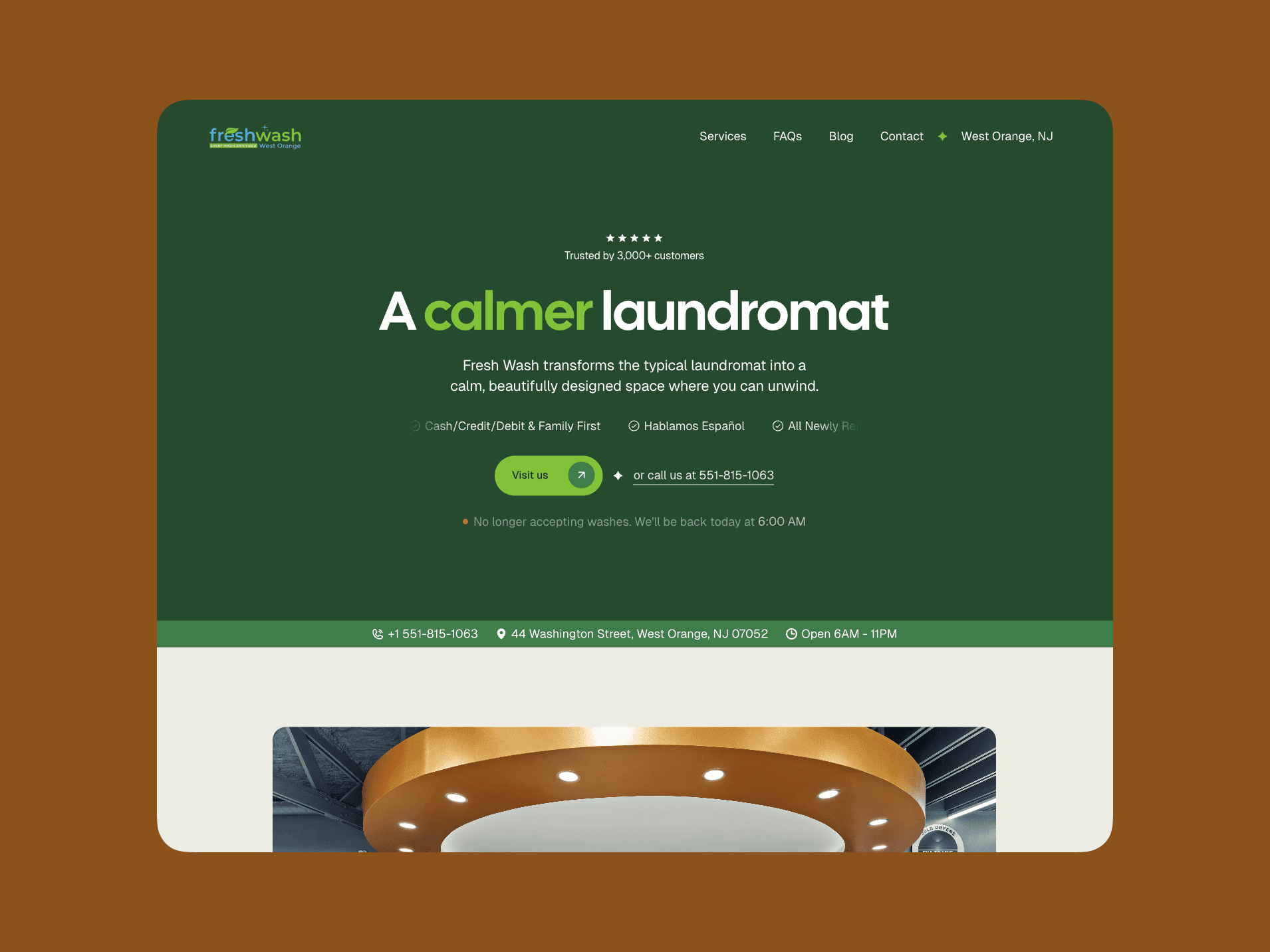 Star Laundromats website mockup on desktop screen showing modern laundromat marketing design