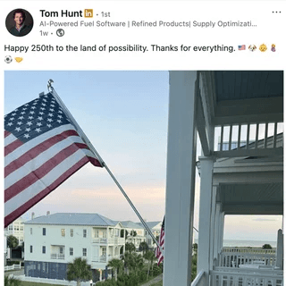 LinkedIn post: Happy 250th to the land of possibility