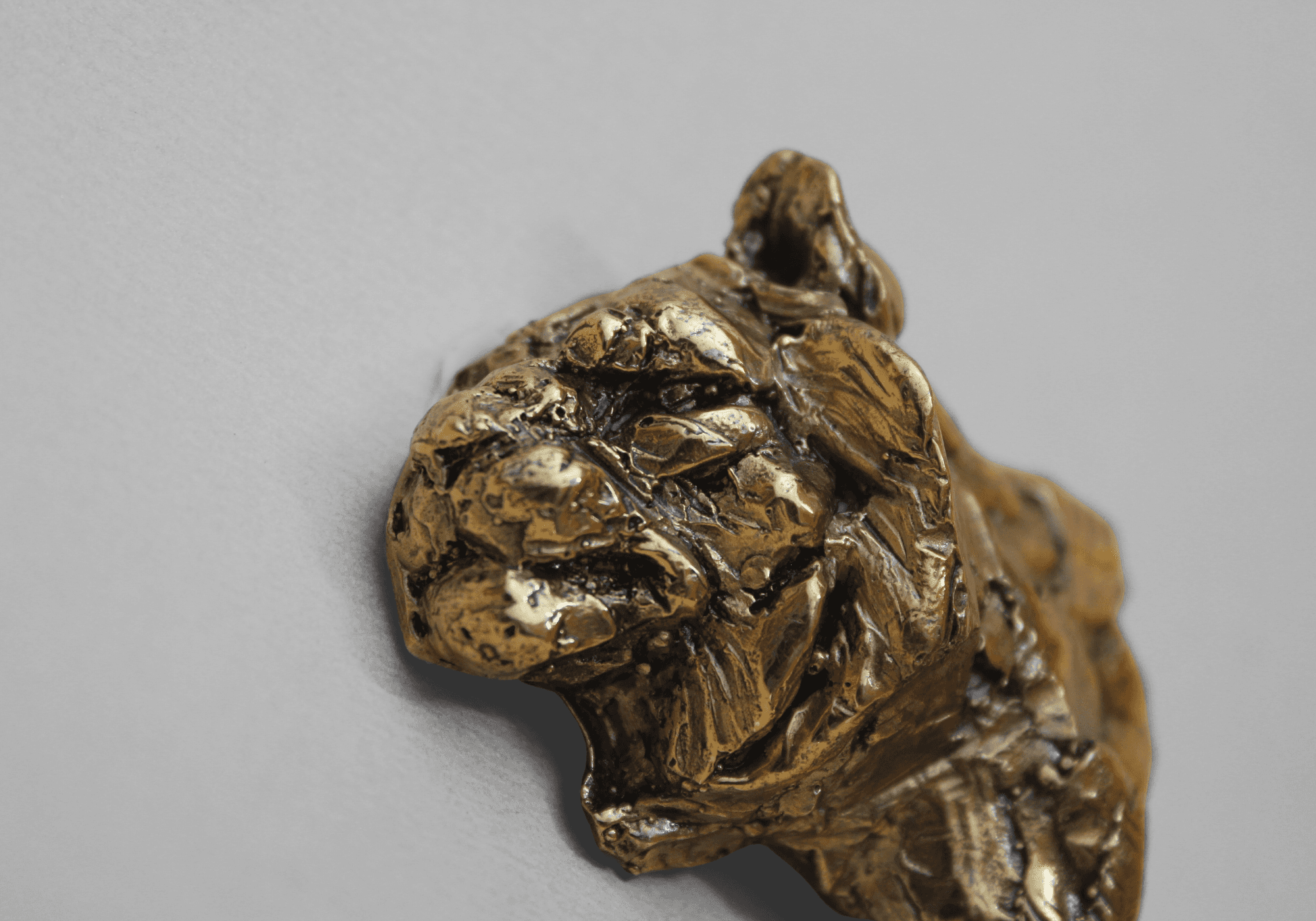Bronze sculpture of a Lion's head
