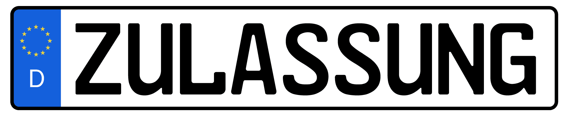 KFZ-Zulassung Service Grafik mit deutschem Kennzeichen