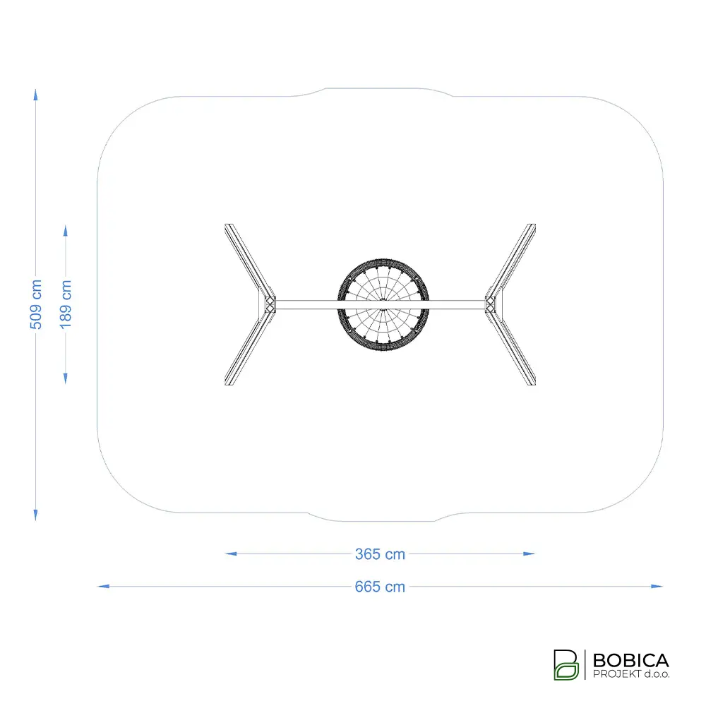 Drvena ljuljačka s košarom "SkyNest"