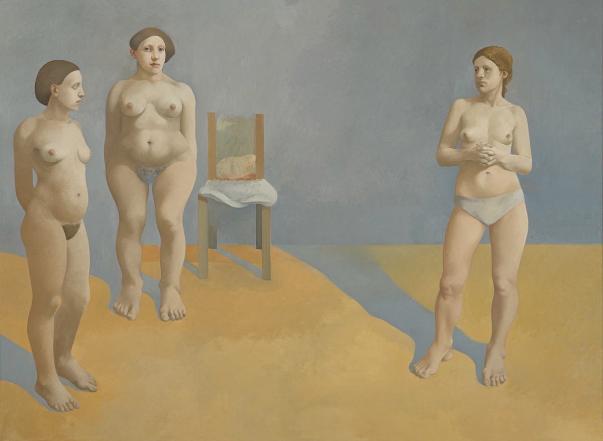 Three Nude Women and Chair, 1970