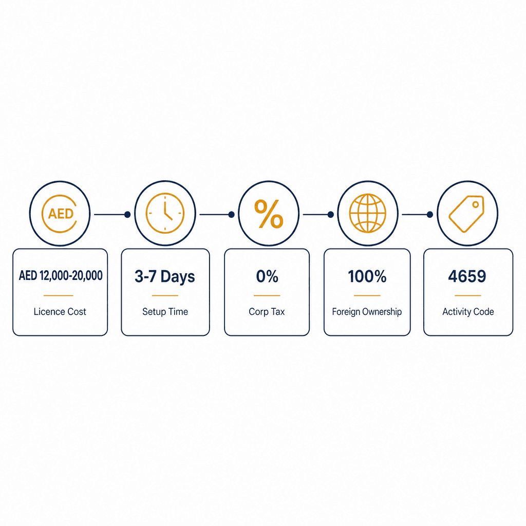 Infographic: Industrial Machinery & Equipment Trading License in Dubai