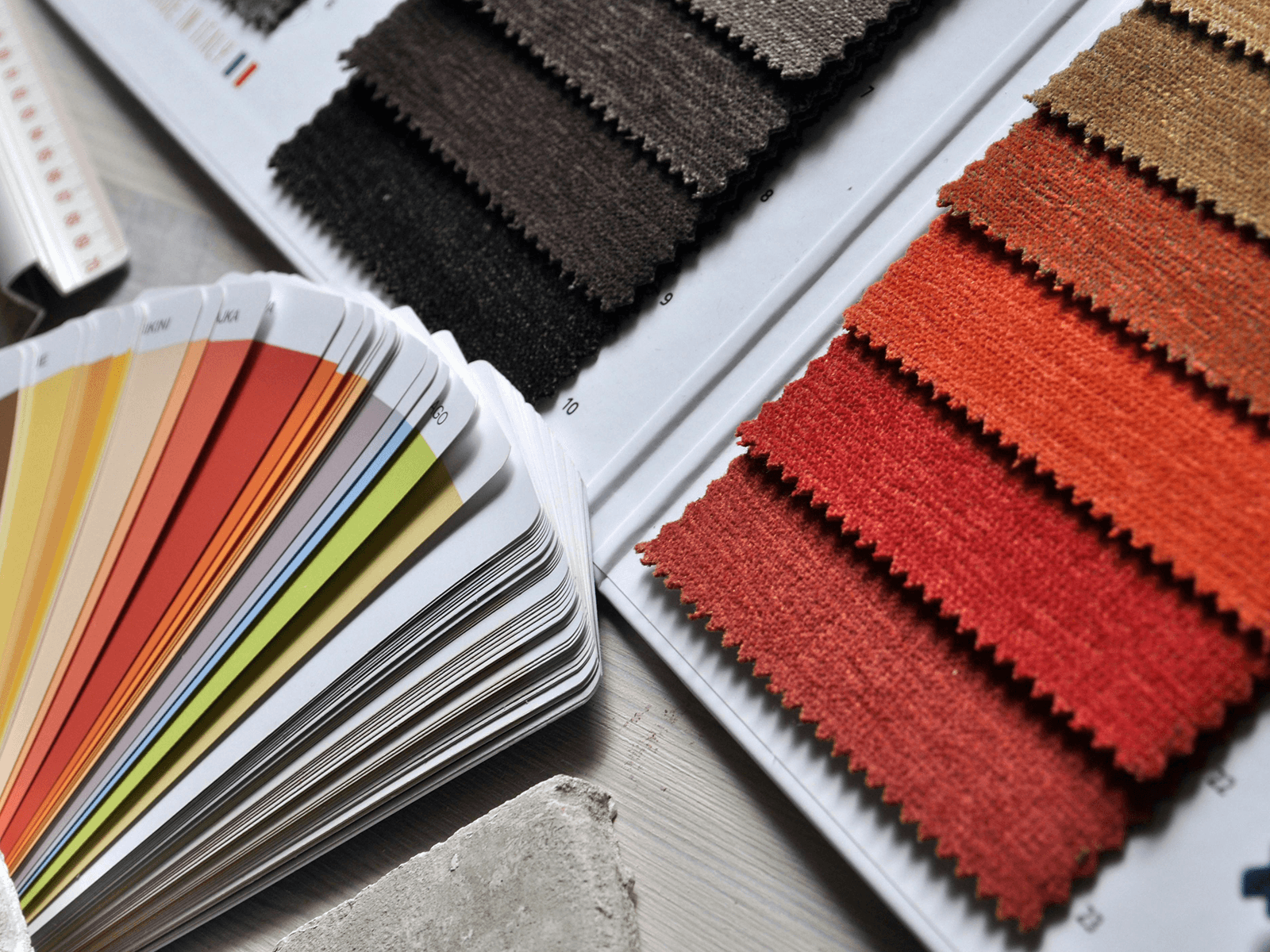 Color and material samples for industrial design rendering