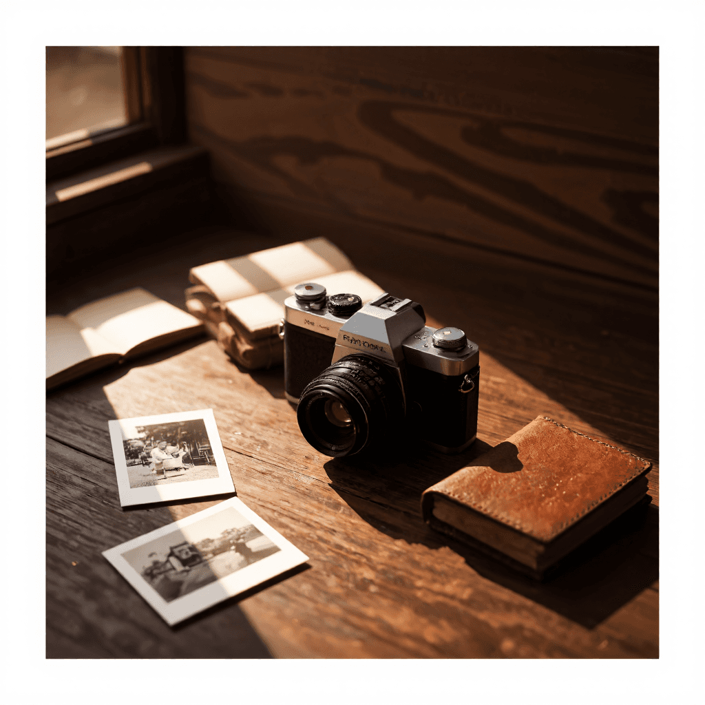 product photography of camera