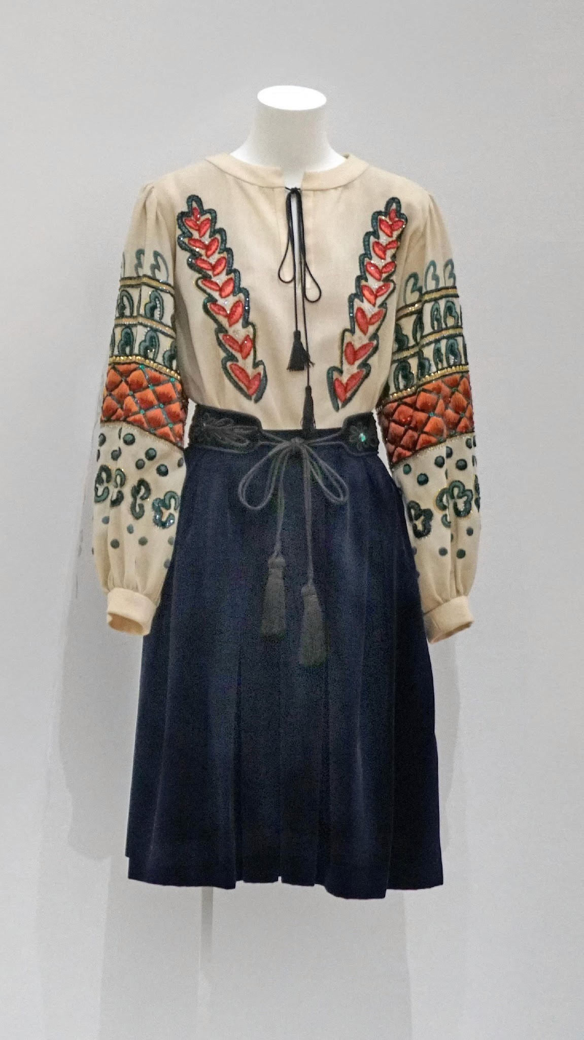 Yves Saint Laurent, Autumn-Winter 1981 Haute Couture. Ensemble inspired by Henri Matisse's La Blouse Roumaine (1940)