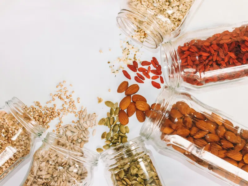 seeds in jars