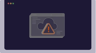 Webpage with a warning message