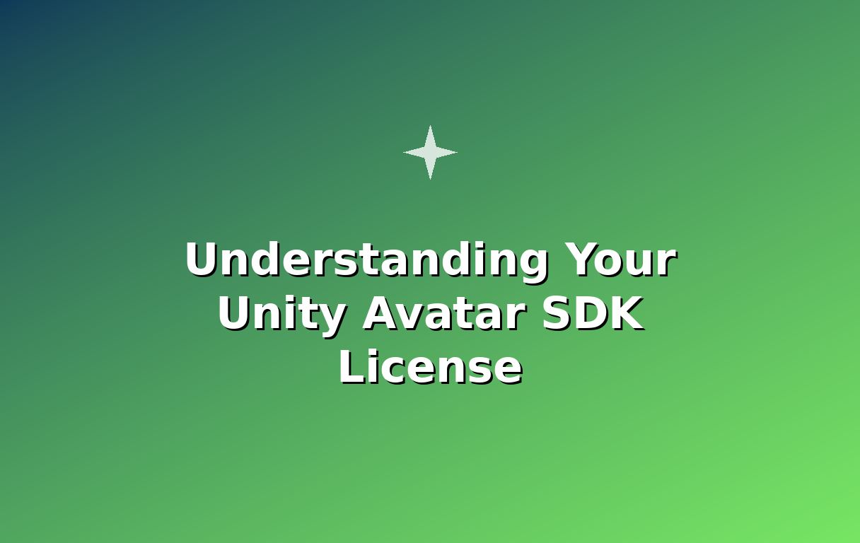 A developer's desk setup for reviewing a Unity avatar SDK license.