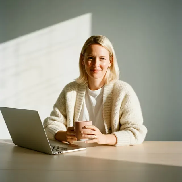 Professional Woman in her working table