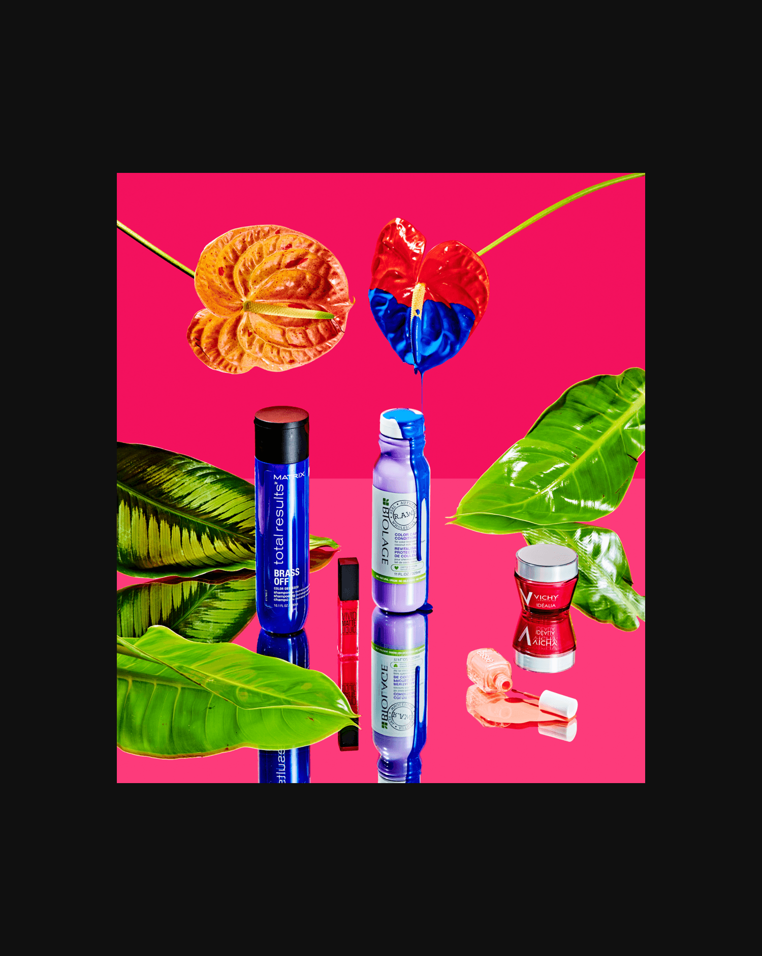 Streetside billboard with flyposters of the Batch.Works brand and illustrations