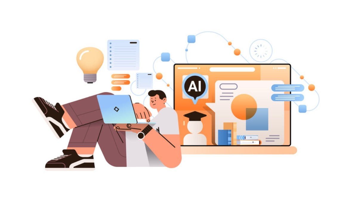 Illustration of two people adjusting interlocking gears within a circular arrow loop, surrounded by charts and checklists.