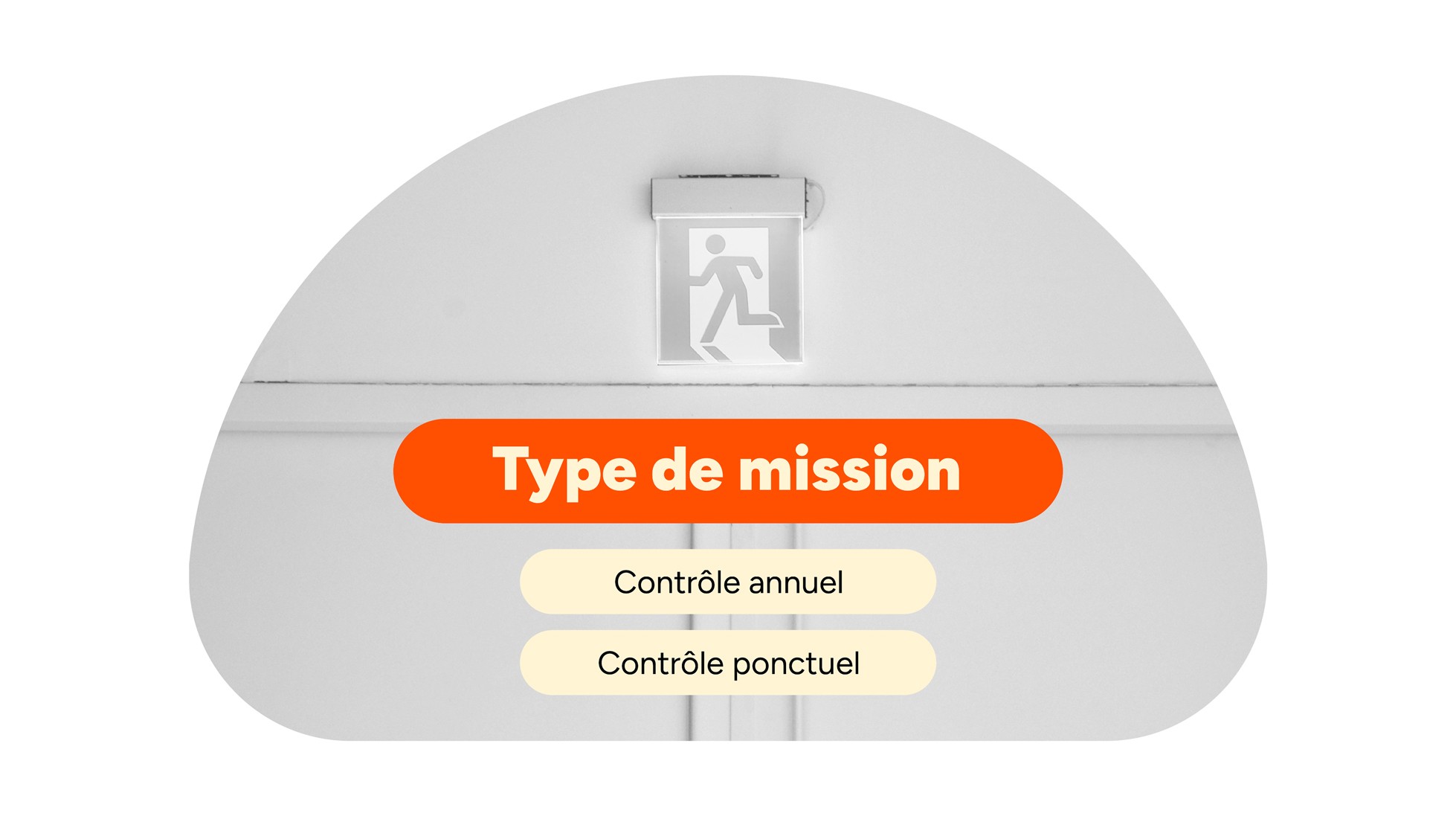 Choix du type de mission sur la plateforme : contrôle annuel, contrôle ponctuel