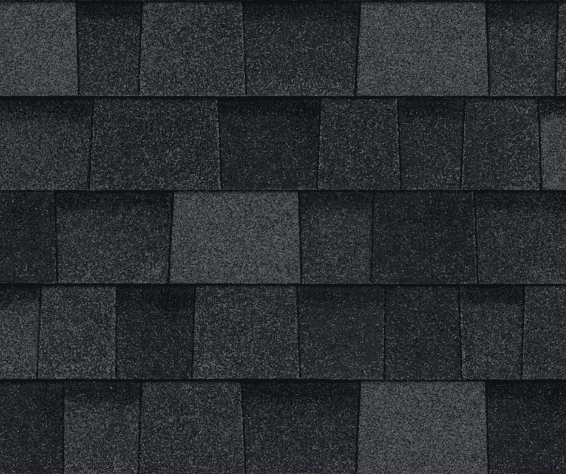 Full-bleed swatch image of Owens Corning TruDefinition Duration shingles in Onyx Black color.