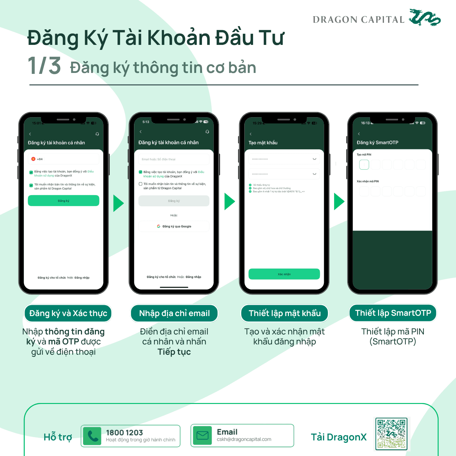 Hướng dẫn đăng ký tài khoản đầu tư Dragon Capital Bước 1