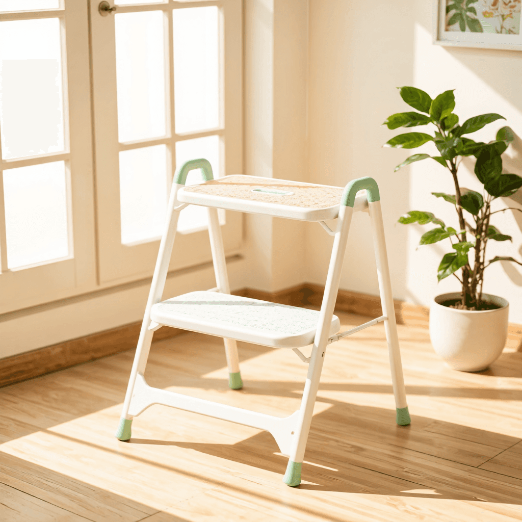 product photography of foldable step stool