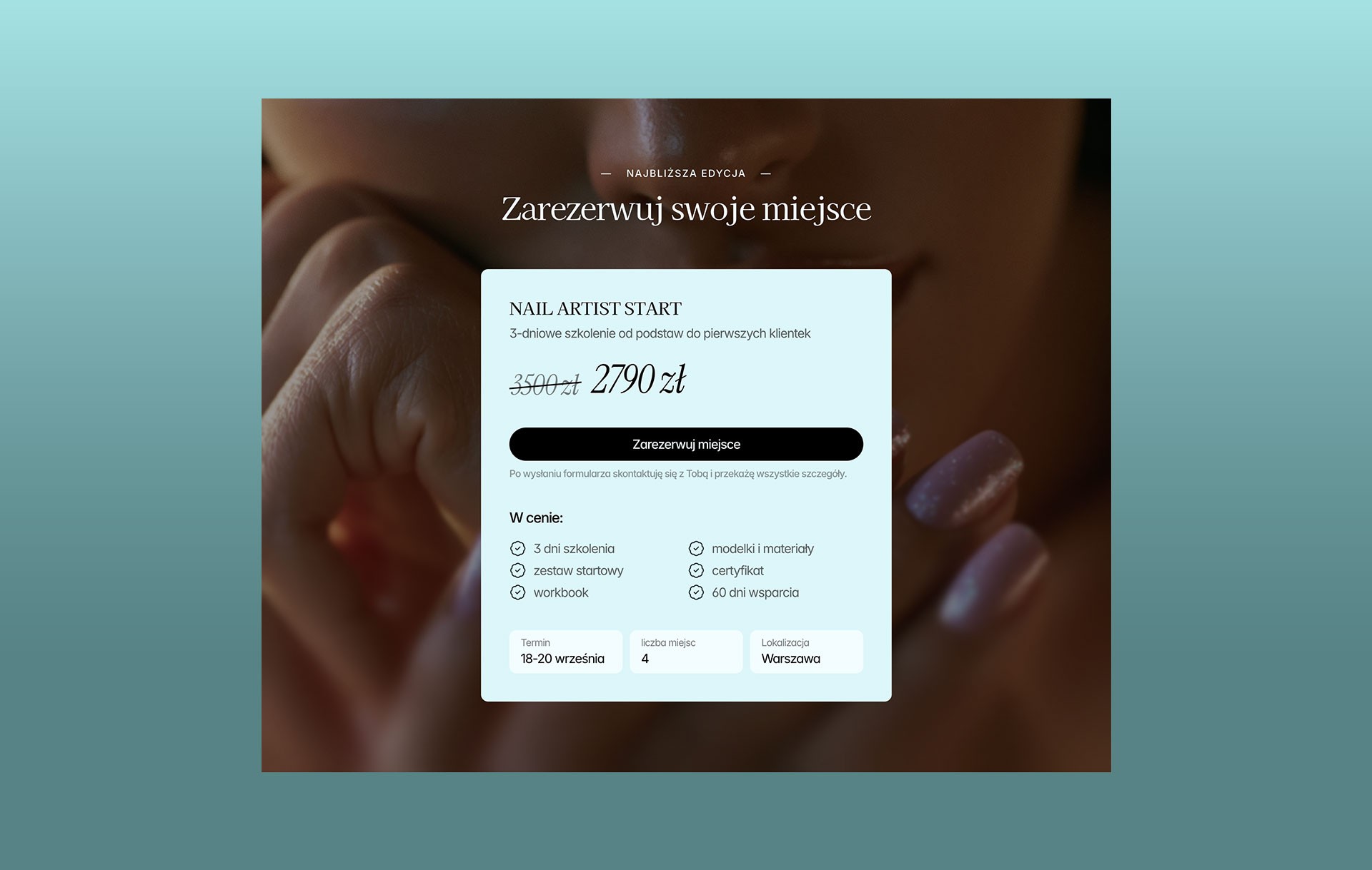 strona dla szkolenia pakiet