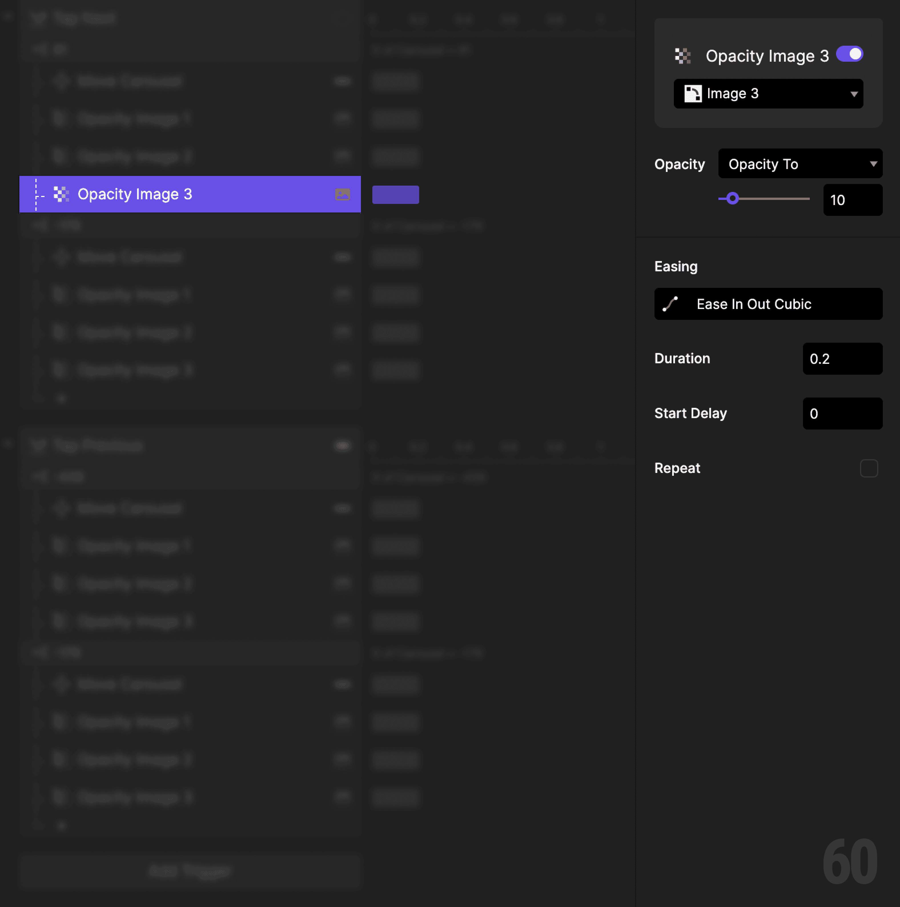 This is a screenshot of Step 6: Fade out Image 3.