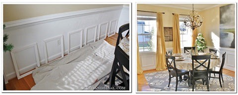 Decorating on a budget - faux wainscoting