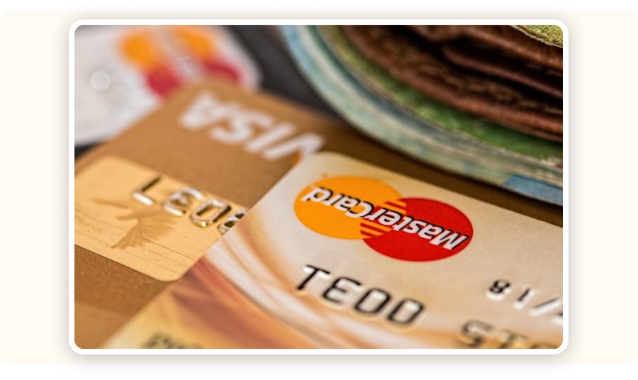 Visa and Mastercard credit cards