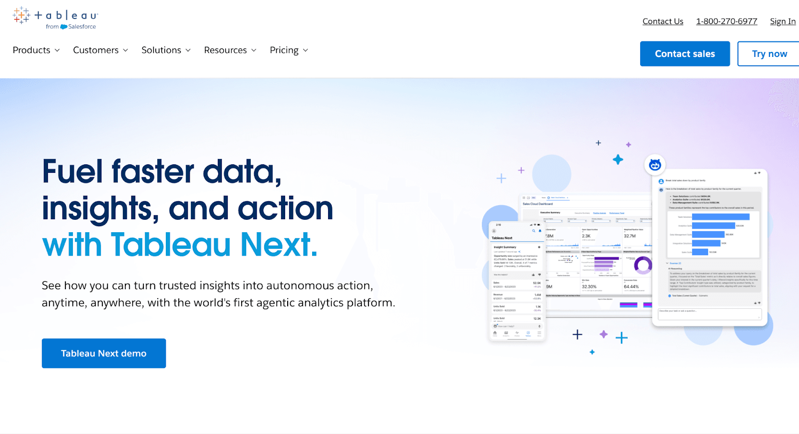 Tableau home page