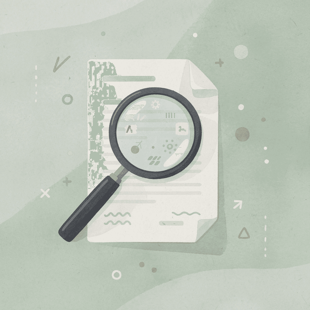 Magnifying glass examining web data collection tools